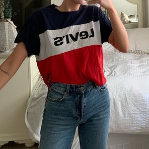 Levi’s Striped Mid Crop